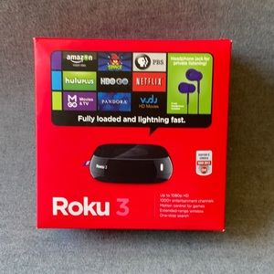 Roku 3 Digital Media Stream 4200R, fully loaded